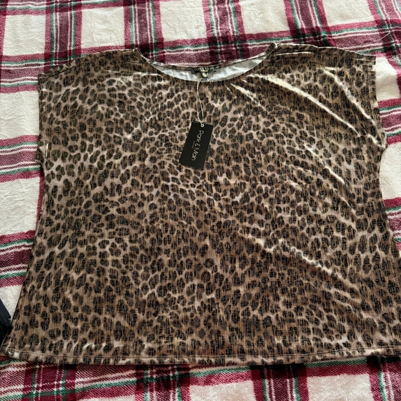 NWT PARK & MAIN LEOPARD TOP SIZE 2X - Picture 1 of 5